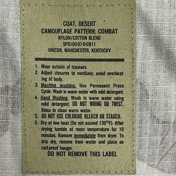 US Air Force Combat Military Coat Desert Jacket Medium Regular Camouflage Beige - Picture 16 of 16